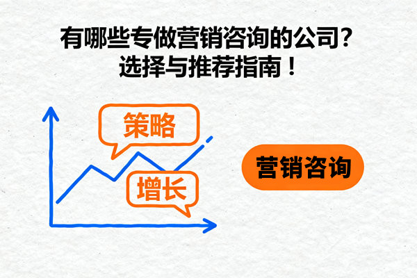 有哪些專做營銷咨詢的公司？選擇與推薦指南！